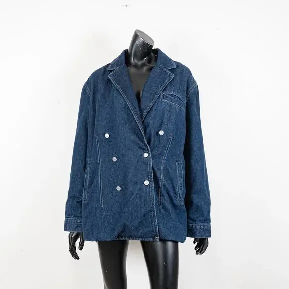 Levi's x GANNI $475 Double Breasted Denim Jacket Size XL - Picture 8 of 11